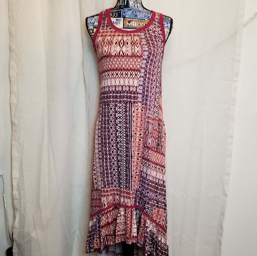🌞Tribal dress maxi dress high low